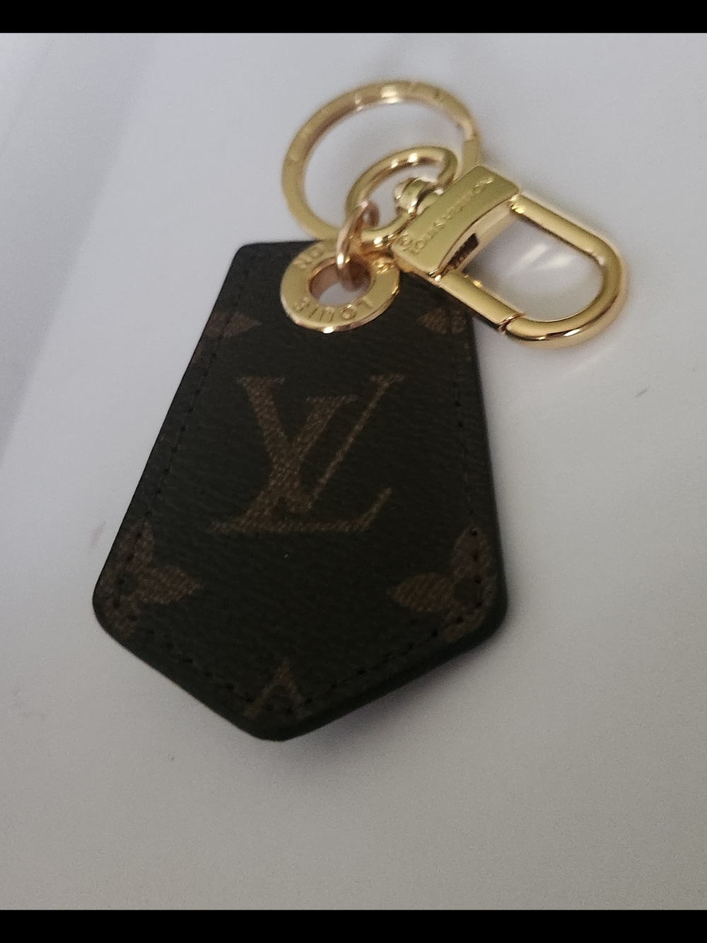 Louis Vuitton Monogram Leather Key Charm in Brown - Picture 2 of 4